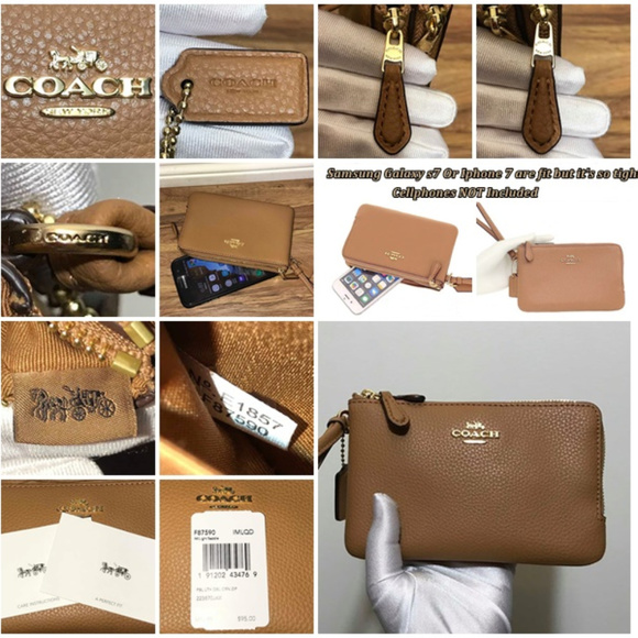 🍘Coach Signature Pebbled Leather🍘 - Picture 7 of 8